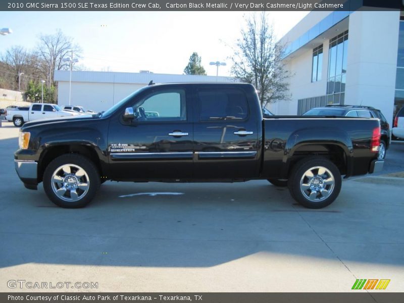 Carbon Black Metallic / Very Dark Cashmere/Light Cashmere 2010 GMC Sierra 1500 SLE Texas Edition Crew Cab