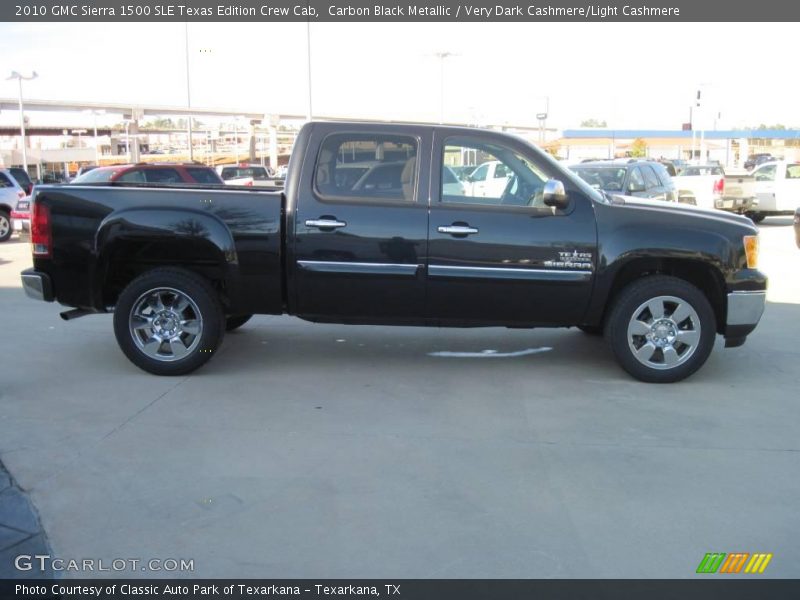 Carbon Black Metallic / Very Dark Cashmere/Light Cashmere 2010 GMC Sierra 1500 SLE Texas Edition Crew Cab