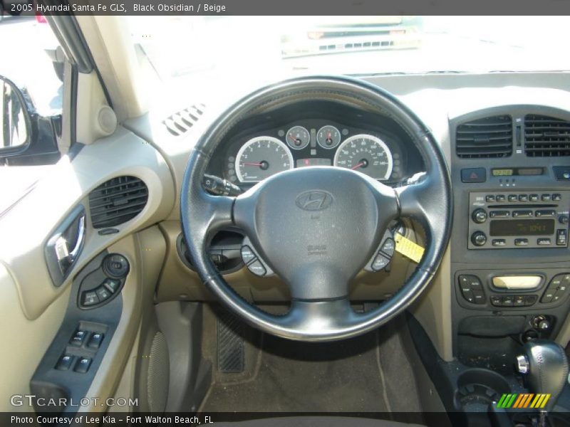 Black Obsidian / Beige 2005 Hyundai Santa Fe GLS