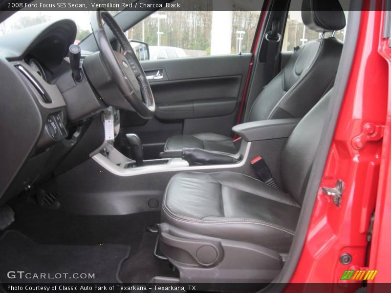 Vermillion Red / Charcoal Black 2008 Ford Focus SES Sedan