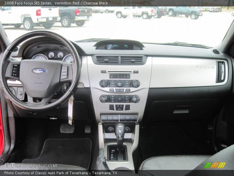 Vermillion Red / Charcoal Black 2008 Ford Focus SES Sedan