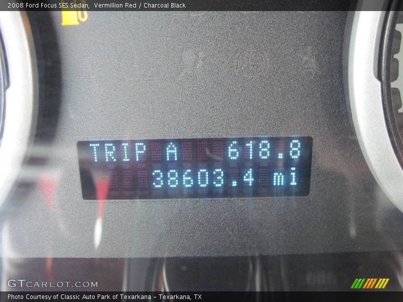 Vermillion Red / Charcoal Black 2008 Ford Focus SES Sedan