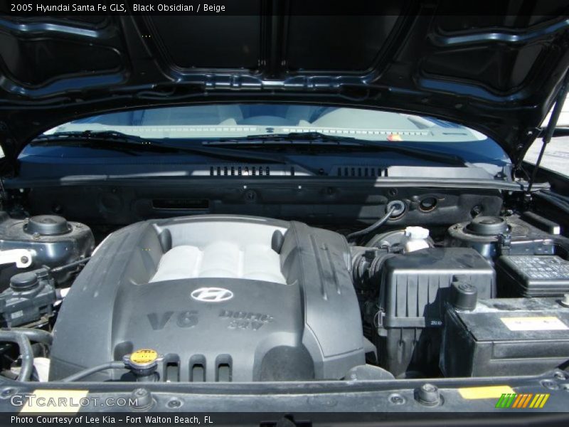 Black Obsidian / Beige 2005 Hyundai Santa Fe GLS