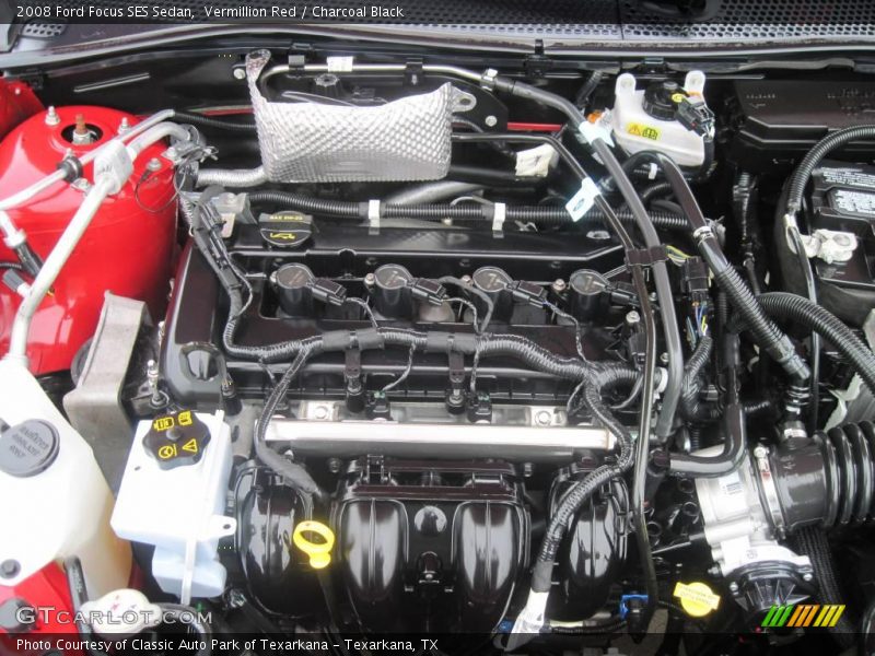 Vermillion Red / Charcoal Black 2008 Ford Focus SES Sedan