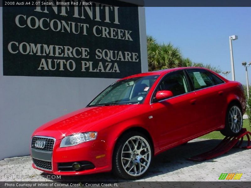 Brilliant Red / Black 2008 Audi A4 2.0T Sedan