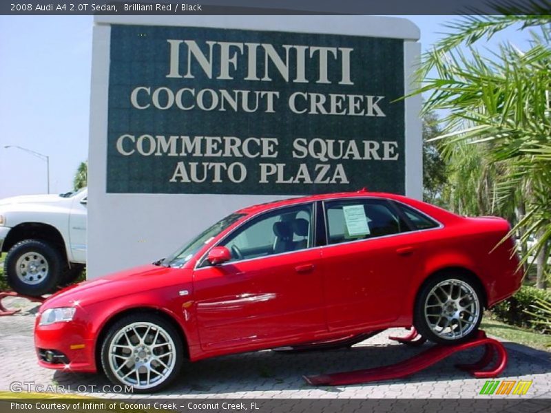 Brilliant Red / Black 2008 Audi A4 2.0T Sedan
