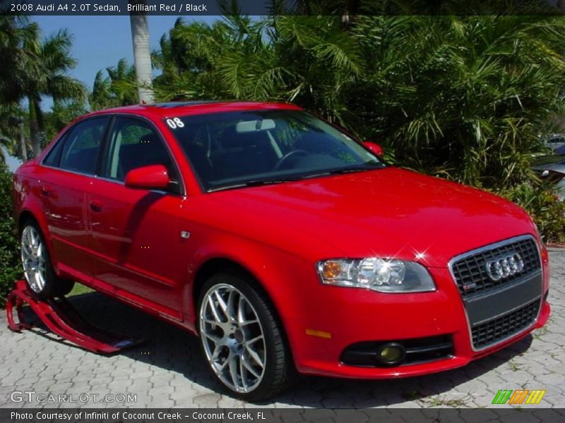 Brilliant Red / Black 2008 Audi A4 2.0T Sedan