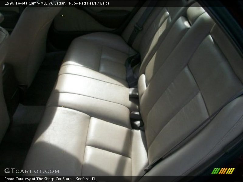 Ruby Red Pearl / Beige 1996 Toyota Camry XLE V6 Sedan
