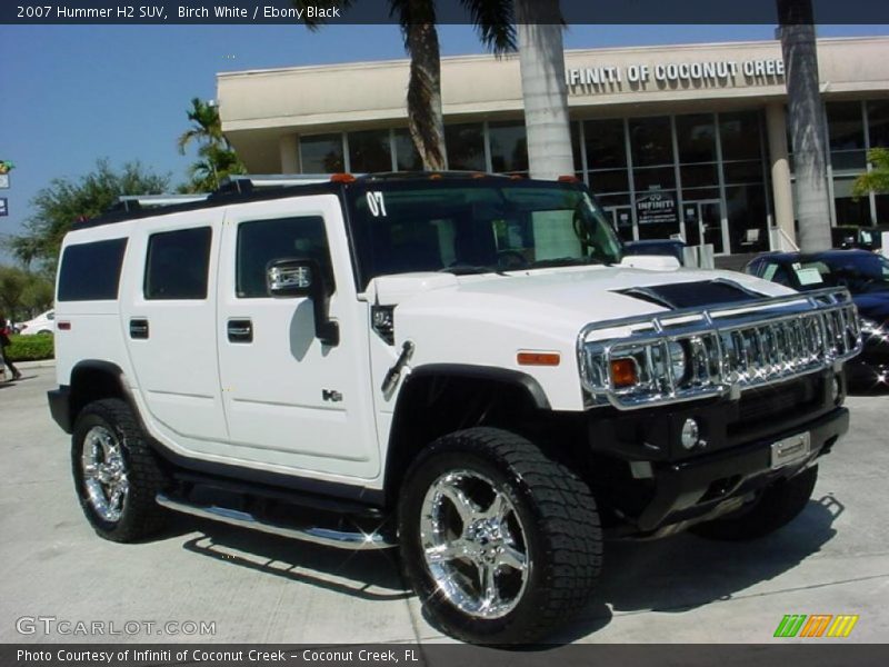 Birch White / Ebony Black 2007 Hummer H2 SUV