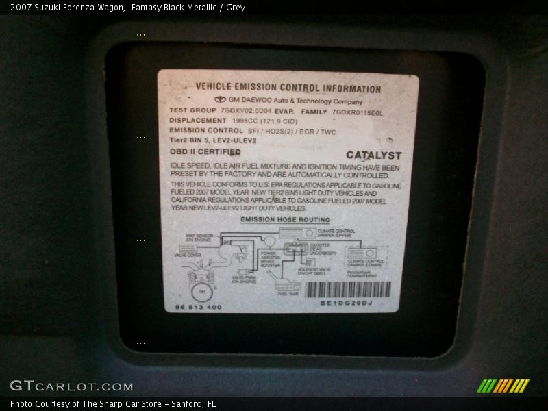 Fantasy Black Metallic / Grey 2007 Suzuki Forenza Wagon