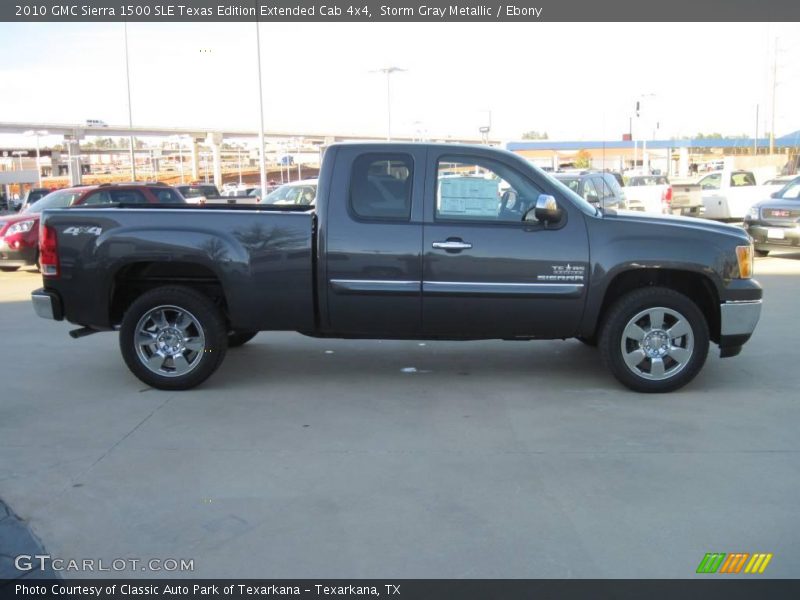 Storm Gray Metallic / Ebony 2010 GMC Sierra 1500 SLE Texas Edition Extended Cab 4x4