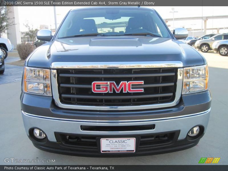 Storm Gray Metallic / Ebony 2010 GMC Sierra 1500 SLE Texas Edition Extended Cab 4x4