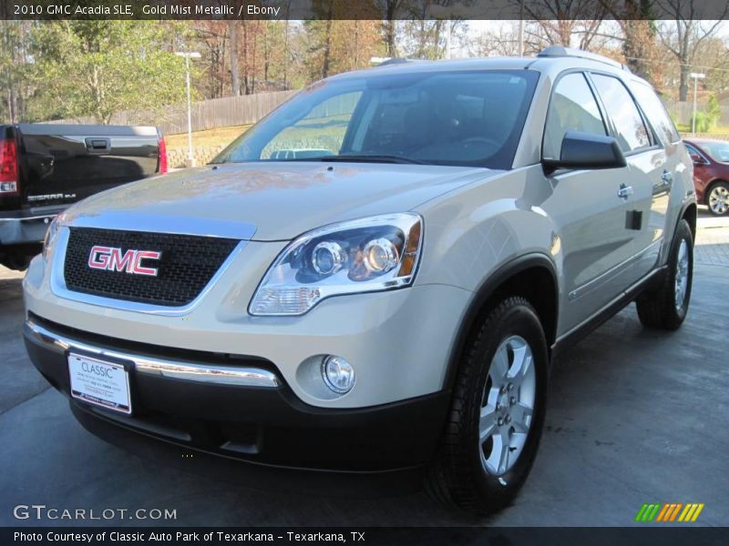 Gold Mist Metallic / Ebony 2010 GMC Acadia SLE