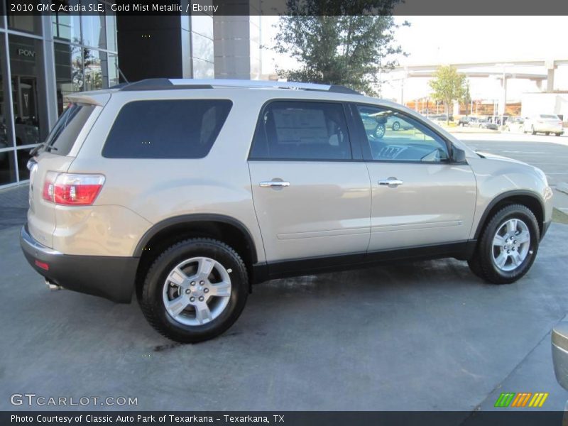 Gold Mist Metallic / Ebony 2010 GMC Acadia SLE