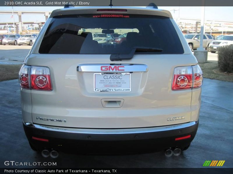 Gold Mist Metallic / Ebony 2010 GMC Acadia SLE