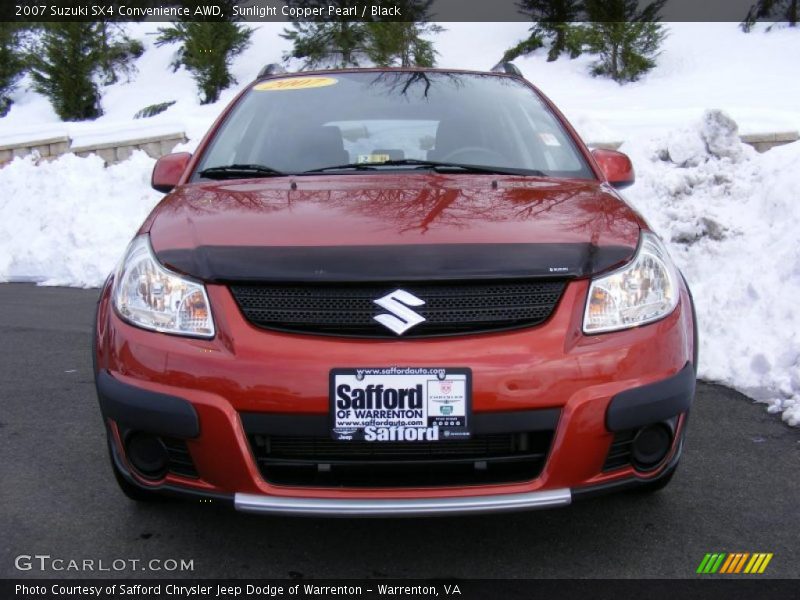 Sunlight Copper Pearl / Black 2007 Suzuki SX4 Convenience AWD