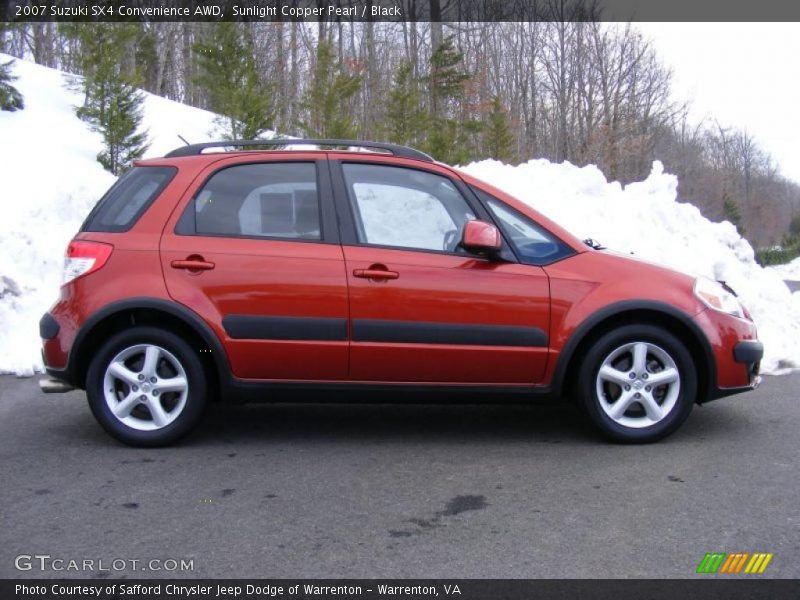 Sunlight Copper Pearl / Black 2007 Suzuki SX4 Convenience AWD