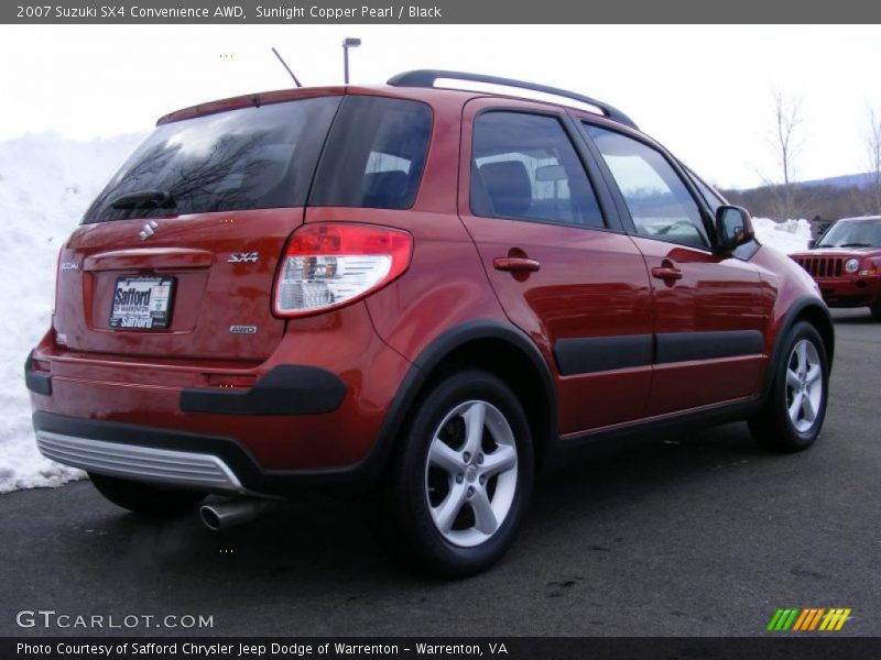 Sunlight Copper Pearl / Black 2007 Suzuki SX4 Convenience AWD