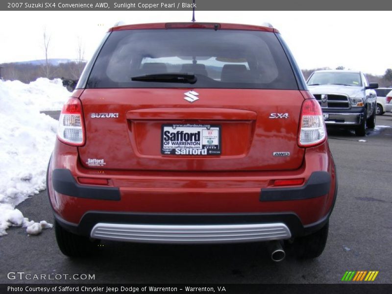 Sunlight Copper Pearl / Black 2007 Suzuki SX4 Convenience AWD
