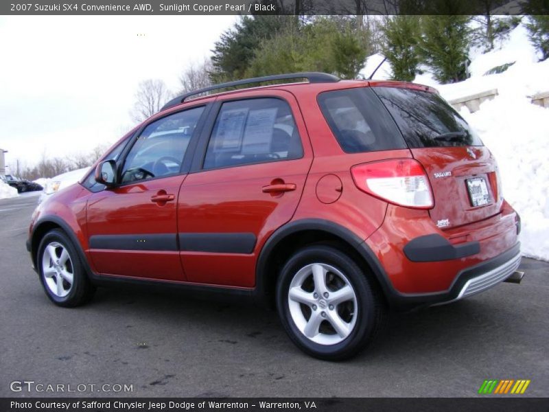 Sunlight Copper Pearl / Black 2007 Suzuki SX4 Convenience AWD