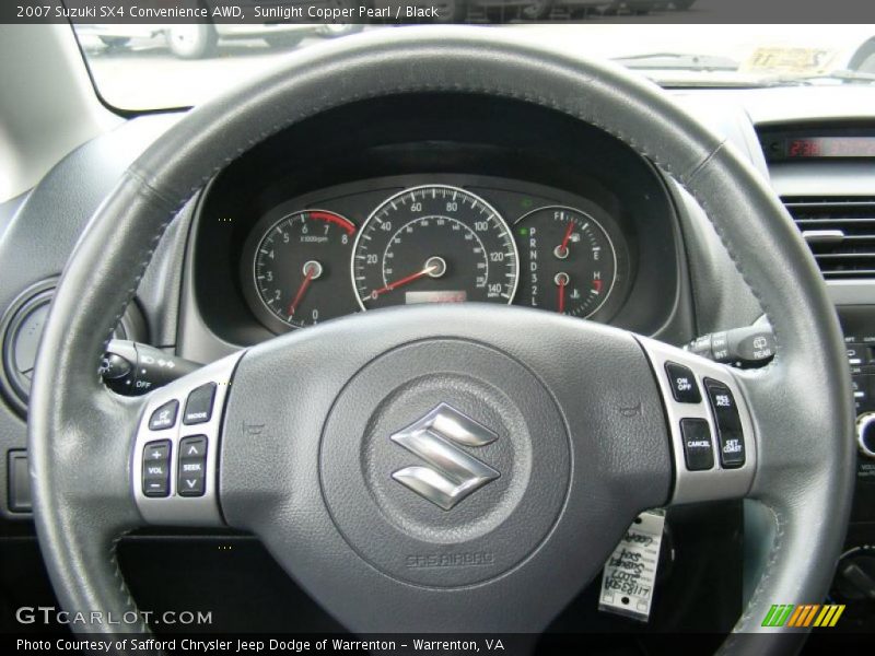 Sunlight Copper Pearl / Black 2007 Suzuki SX4 Convenience AWD