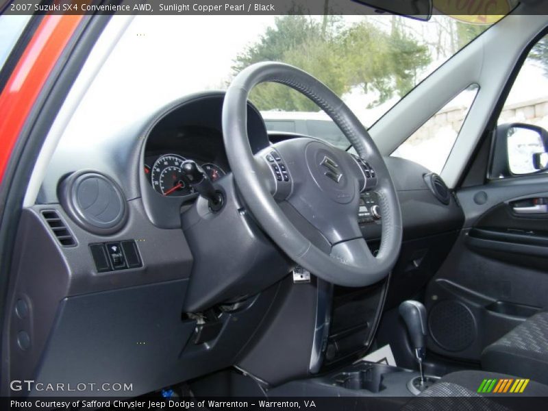Sunlight Copper Pearl / Black 2007 Suzuki SX4 Convenience AWD