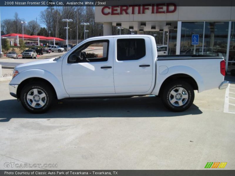 Avalanche White / Steel 2008 Nissan Frontier SE Crew Cab