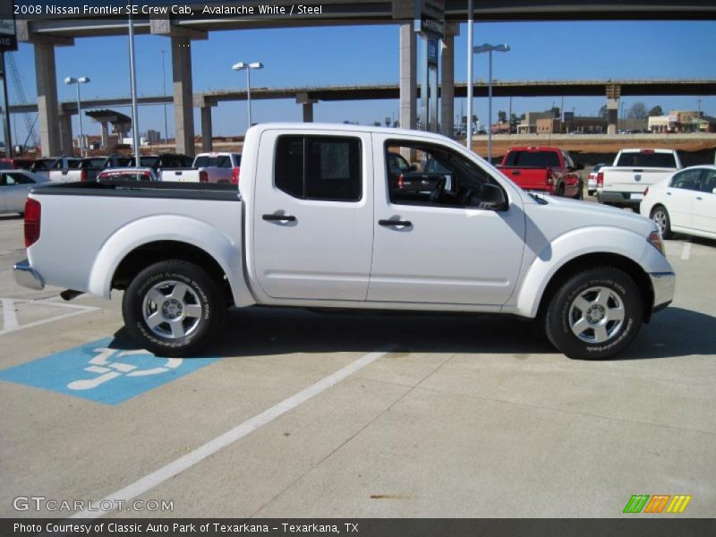 Avalanche White / Steel 2008 Nissan Frontier SE Crew Cab