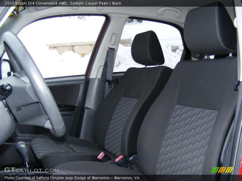 Sunlight Copper Pearl / Black 2007 Suzuki SX4 Convenience AWD