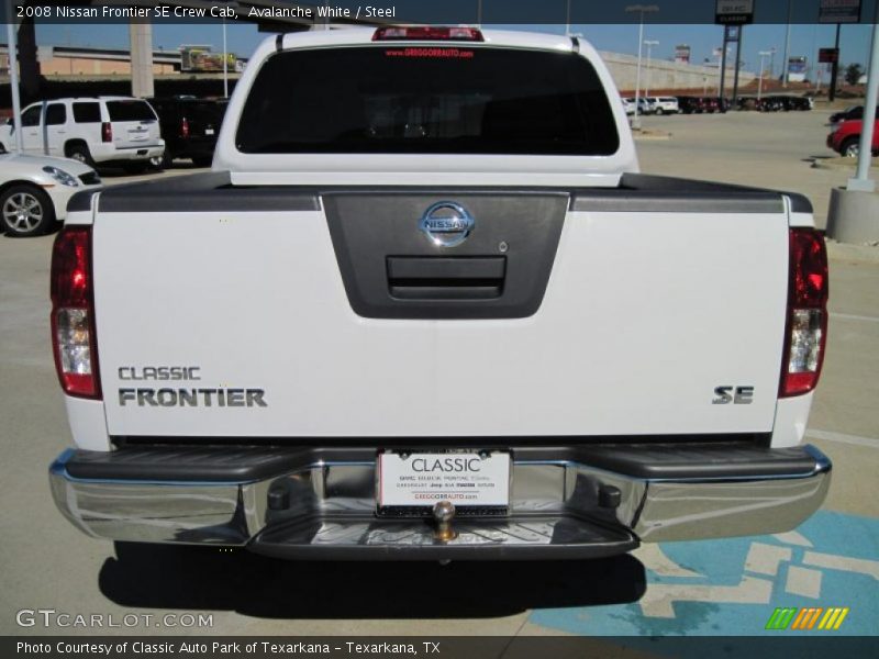 Avalanche White / Steel 2008 Nissan Frontier SE Crew Cab