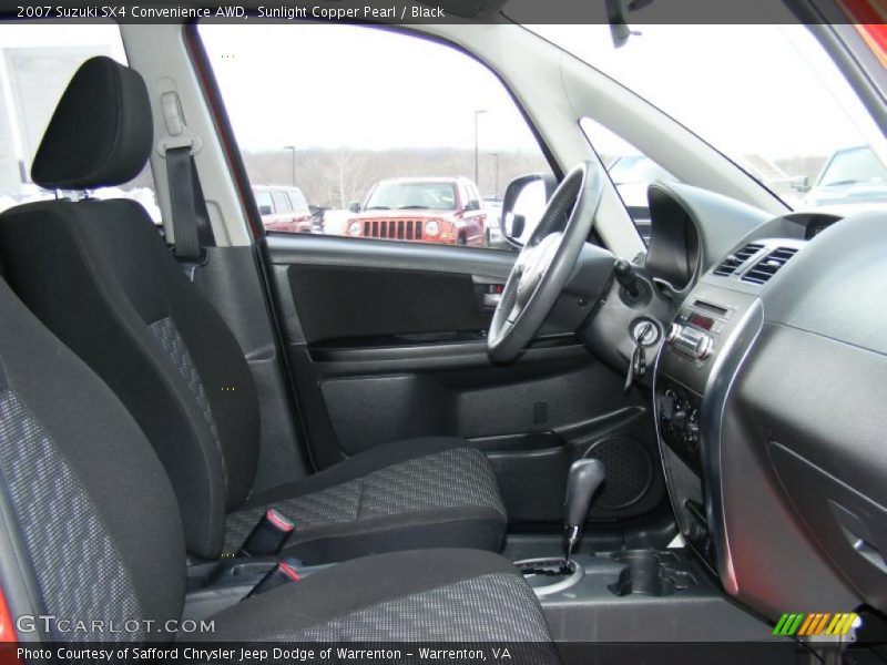 Sunlight Copper Pearl / Black 2007 Suzuki SX4 Convenience AWD
