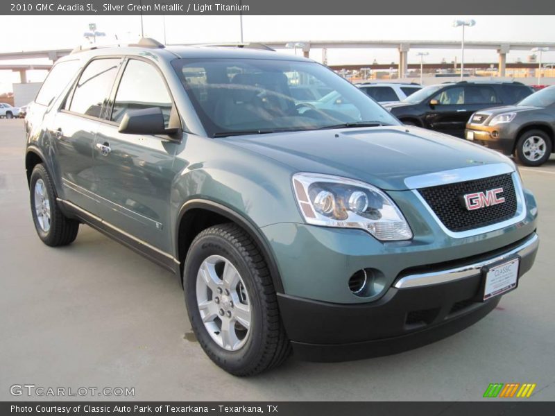 Silver Green Metallic / Light Titanium 2010 GMC Acadia SL