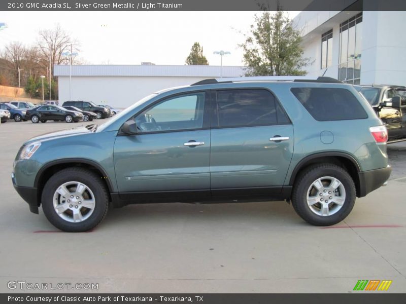 Silver Green Metallic / Light Titanium 2010 GMC Acadia SL