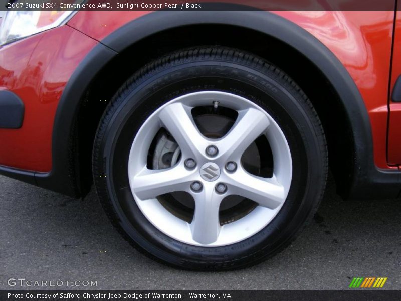 Sunlight Copper Pearl / Black 2007 Suzuki SX4 Convenience AWD