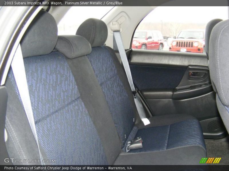 Rear Seat of 2003 Impreza WRX Wagon