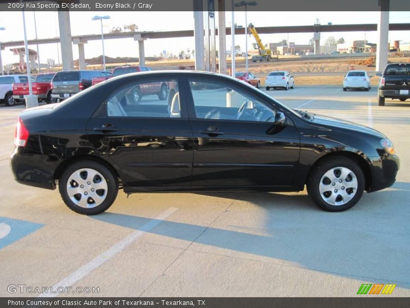 Ebony Black / Gray 2009 Kia Spectra EX Sedan