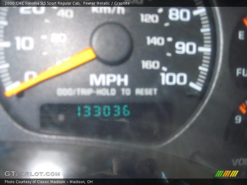 Pewter Metallic / Graphite 2000 GMC Sonoma SLS Sport Regular Cab