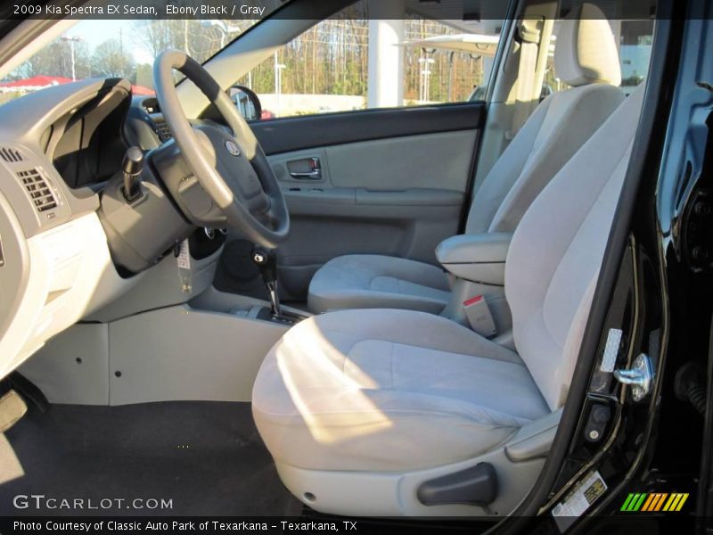 Ebony Black / Gray 2009 Kia Spectra EX Sedan