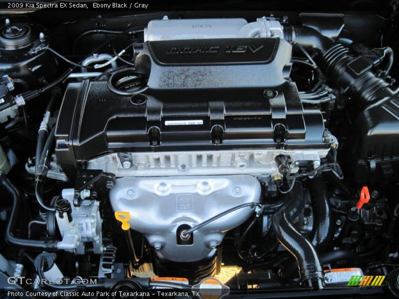 Ebony Black / Gray 2009 Kia Spectra EX Sedan