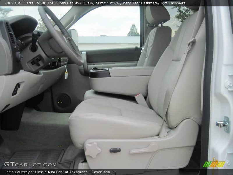 Summit White / Very Dark Cashmere/Light Cashmere 2009 GMC Sierra 3500HD SLT Crew Cab 4x4 Dually