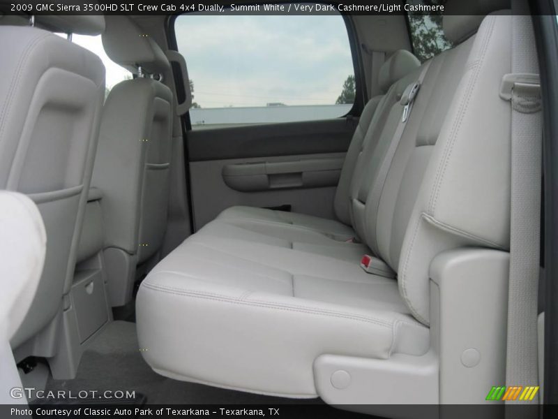 Summit White / Very Dark Cashmere/Light Cashmere 2009 GMC Sierra 3500HD SLT Crew Cab 4x4 Dually