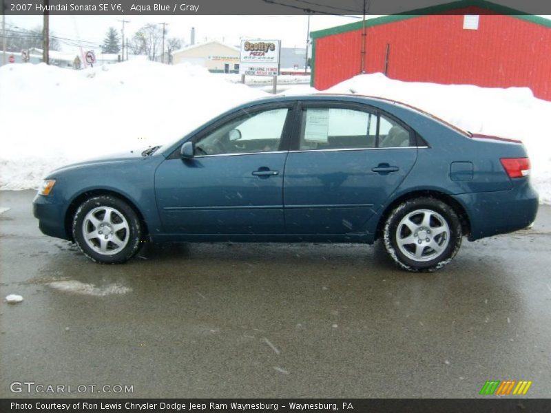 Aqua Blue / Gray 2007 Hyundai Sonata SE V6