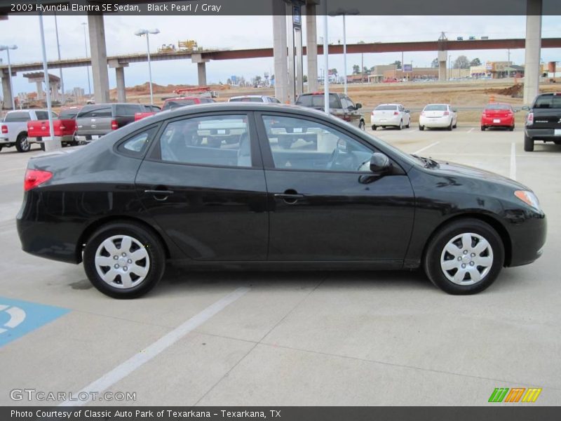 Black Pearl / Gray 2009 Hyundai Elantra SE Sedan