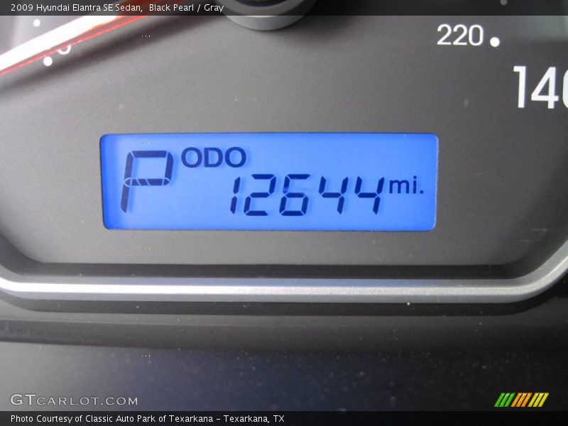 Black Pearl / Gray 2009 Hyundai Elantra SE Sedan