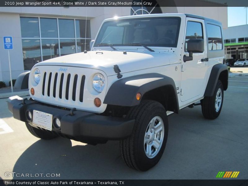 Stone White / Dark Slate Gray/Medium Slate Gray 2010 Jeep Wrangler Sport 4x4