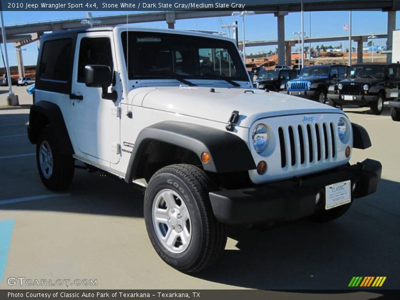 Stone White / Dark Slate Gray/Medium Slate Gray 2010 Jeep Wrangler Sport 4x4
