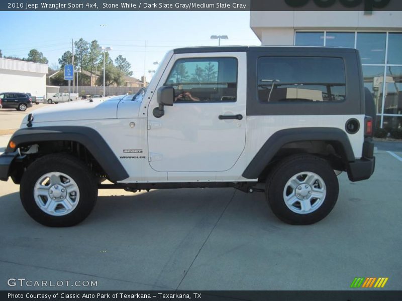 Stone White / Dark Slate Gray/Medium Slate Gray 2010 Jeep Wrangler Sport 4x4