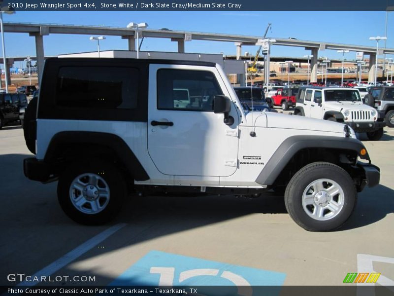 Stone White / Dark Slate Gray/Medium Slate Gray 2010 Jeep Wrangler Sport 4x4
