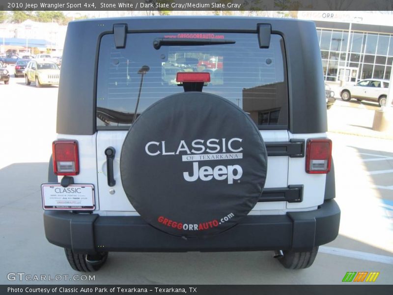 Stone White / Dark Slate Gray/Medium Slate Gray 2010 Jeep Wrangler Sport 4x4
