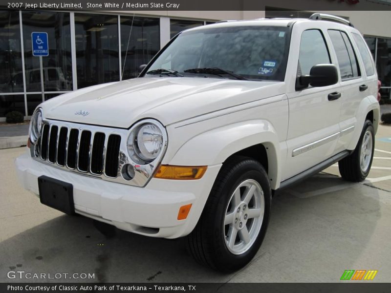 Stone White / Medium Slate Gray 2007 Jeep Liberty Limited
